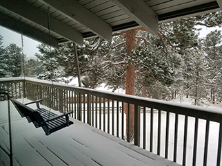 Snow on the deck image